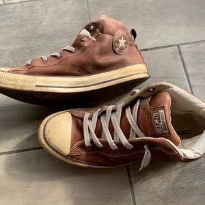 brown converse poshmark